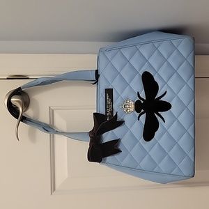 My Flat In London Powder Blue Quilted Purse